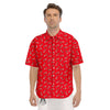 Cola Bottle Print Pattern Men's Short Sleeve Shirts-grizzshop