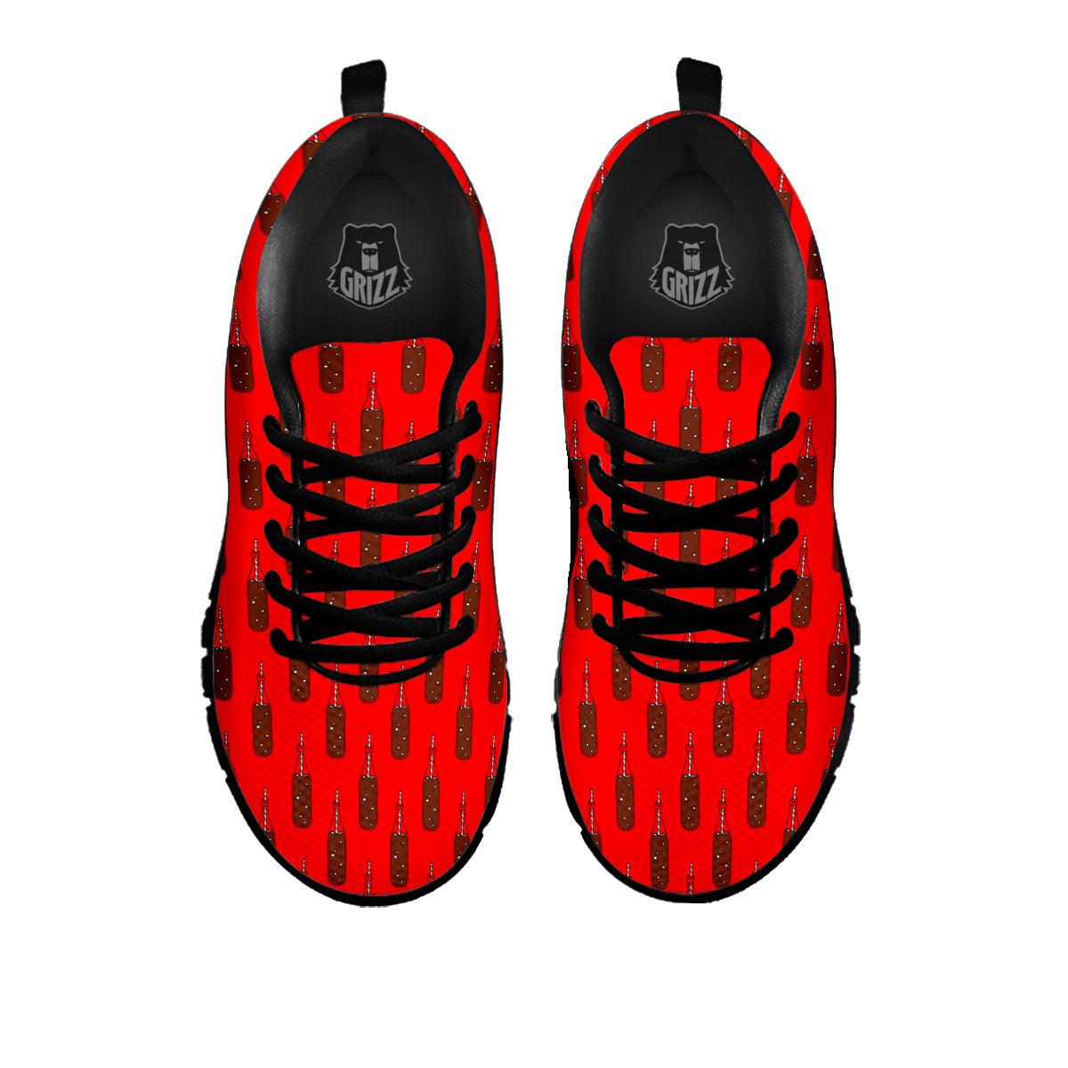 Cola Print Pattern Black Sneaker-grizzshop