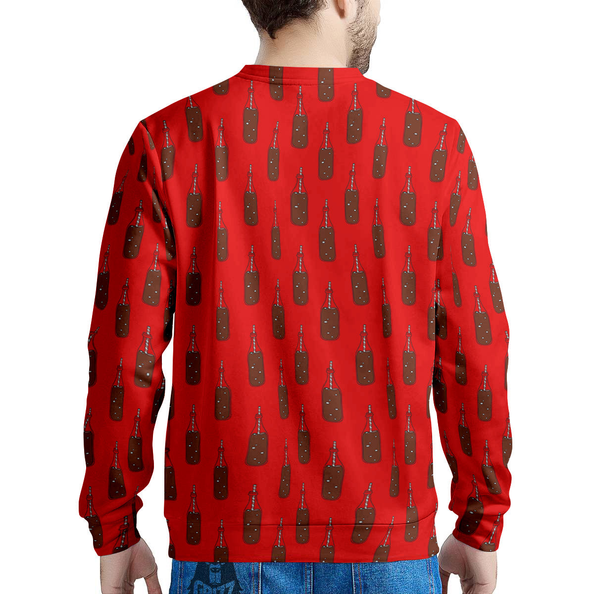 Cola Print Pattern Men's Sweatshirt-grizzshop