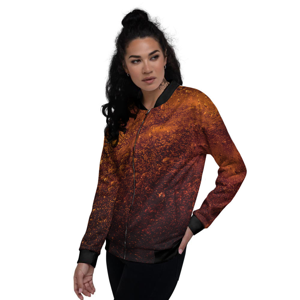 Cola Print Women's Bomber Jacket-grizzshop