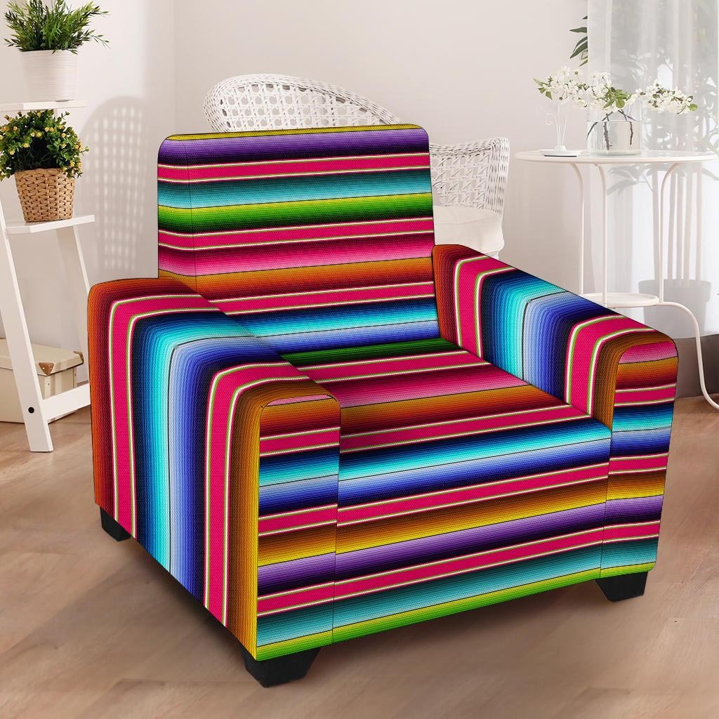 Coloful Mexican Baja Armchair Cover-grizzshop