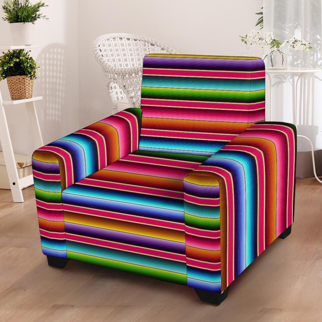 Coloful Mexican Baja Armchair Cover-grizzshop