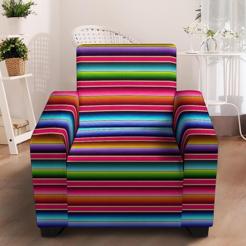 Coloful Mexican Baja Armchair Cover-grizzshop