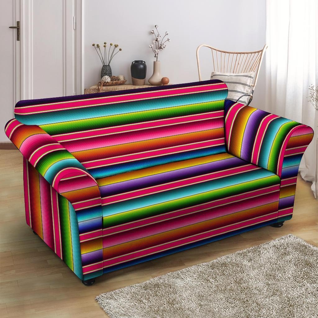 Coloful Mexican Baja Loveseat Cover-grizzshop