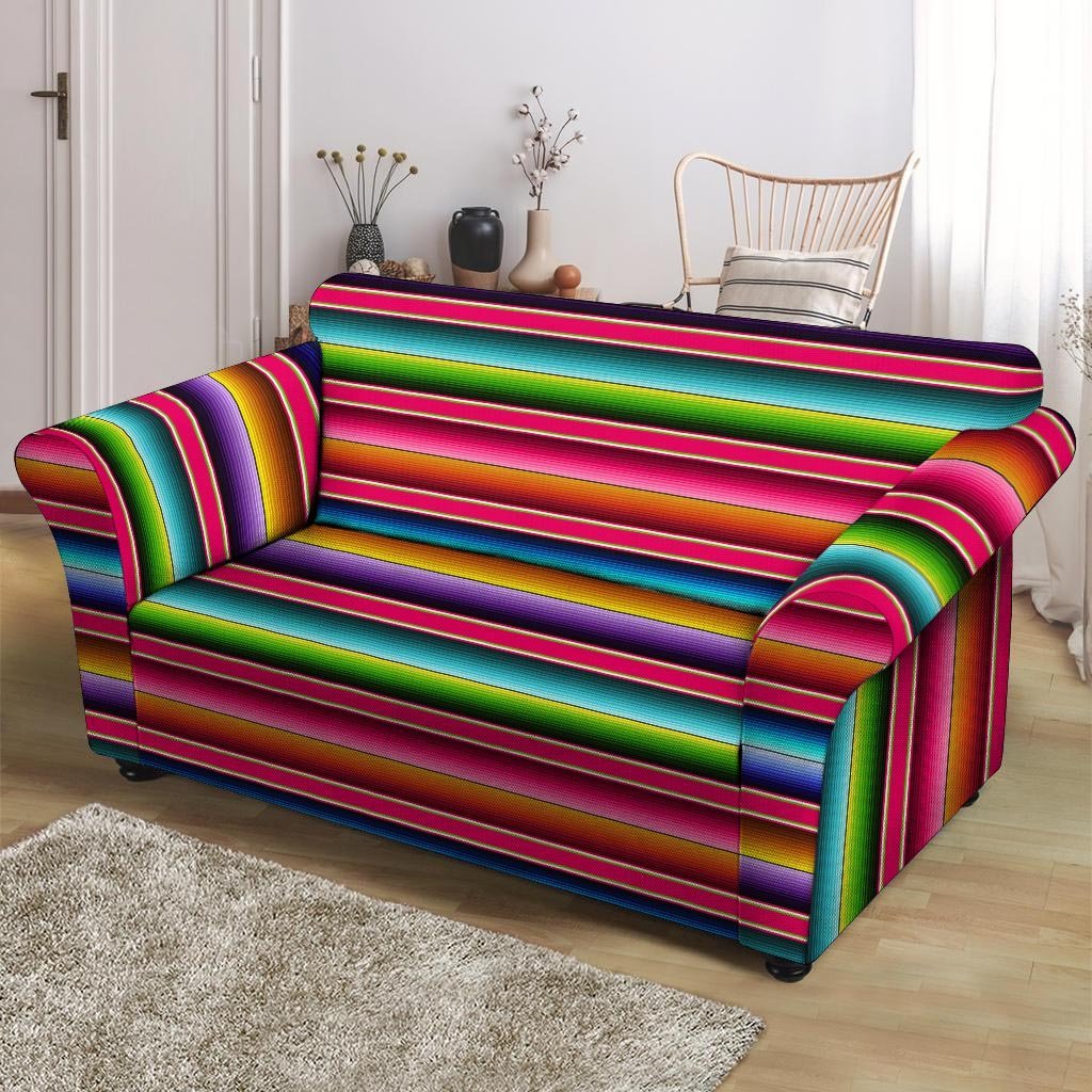 Coloful Mexican Baja Loveseat Cover-grizzshop