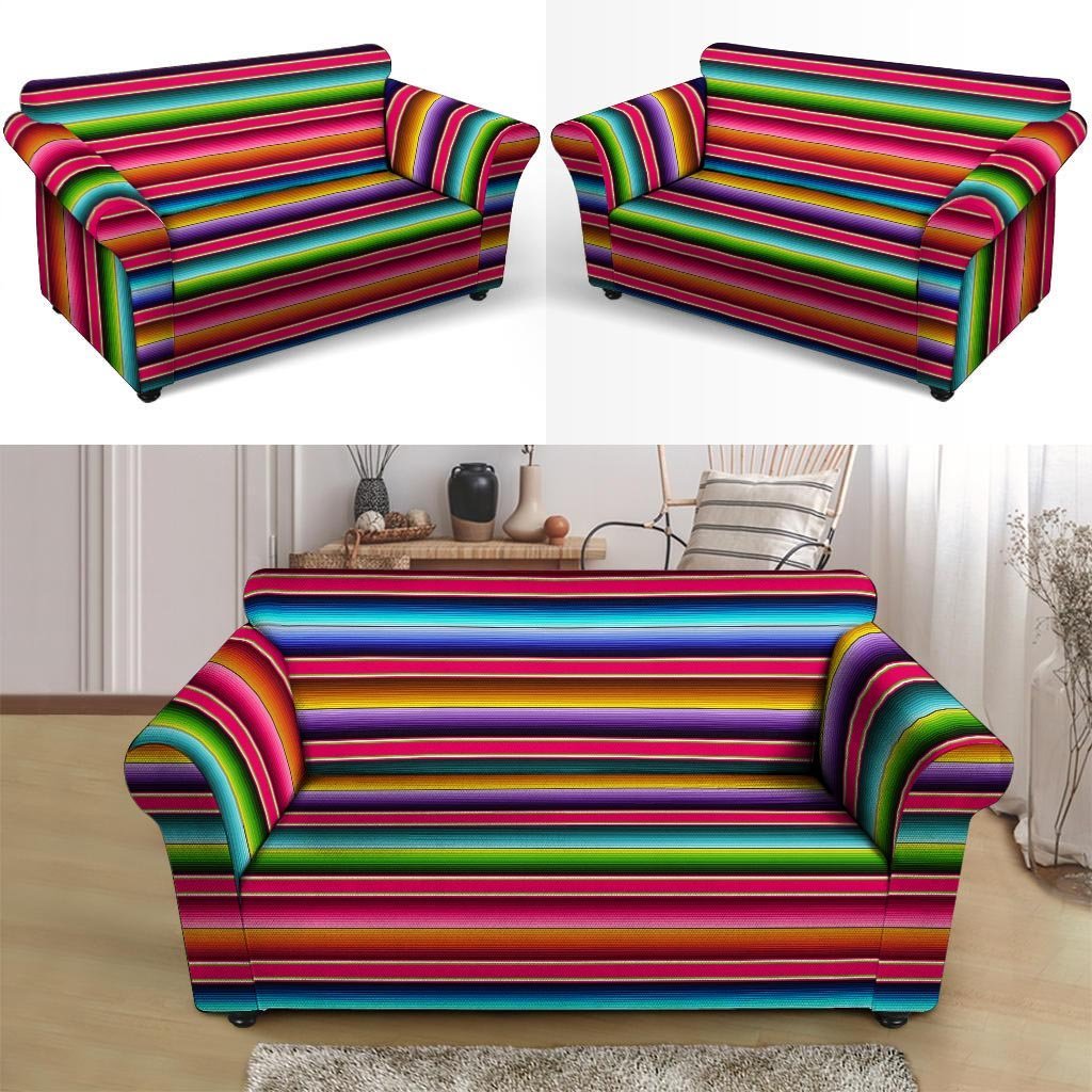 Coloful Mexican Baja Loveseat Cover-grizzshop