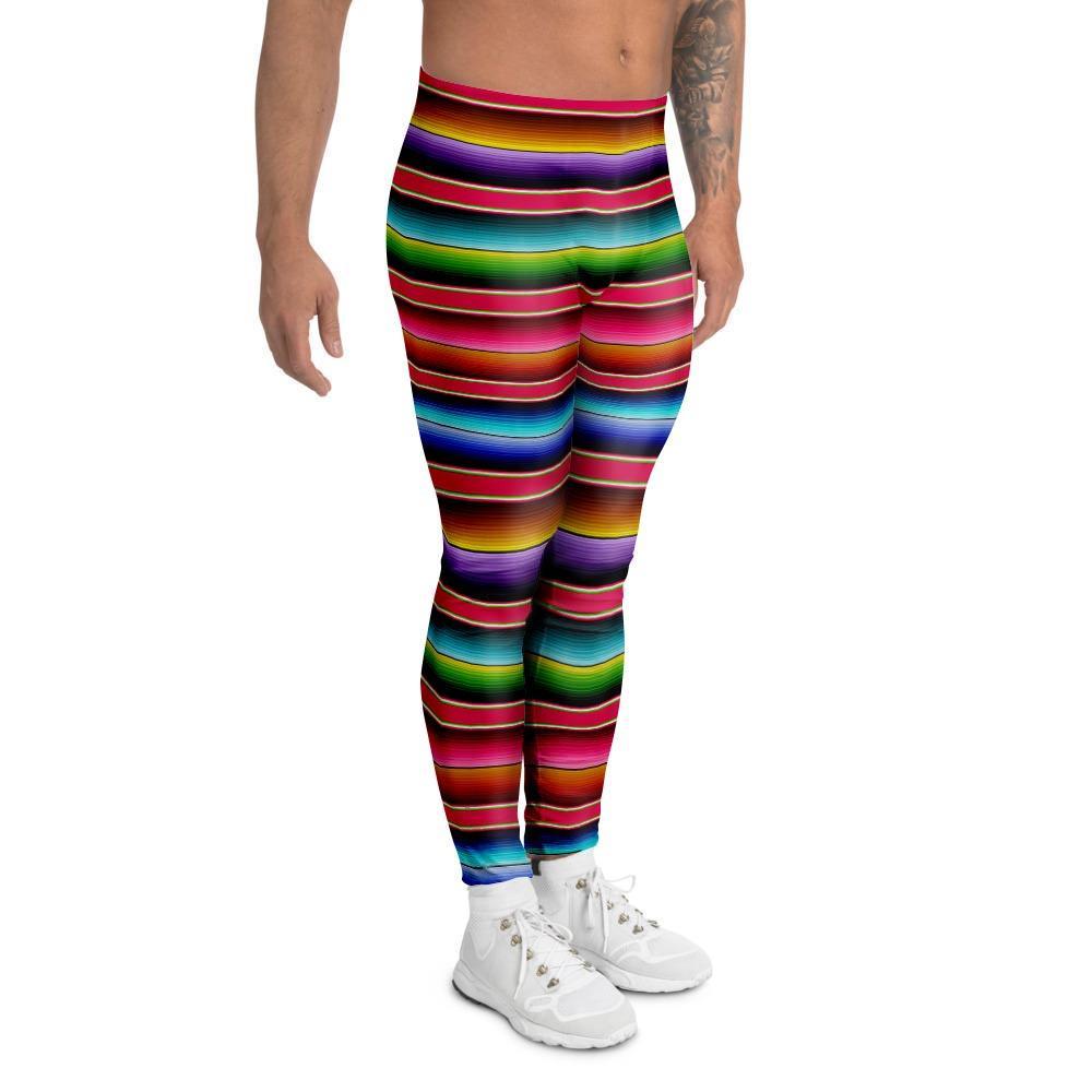 Coloful Mexican Baja Men's Leggings-grizzshop