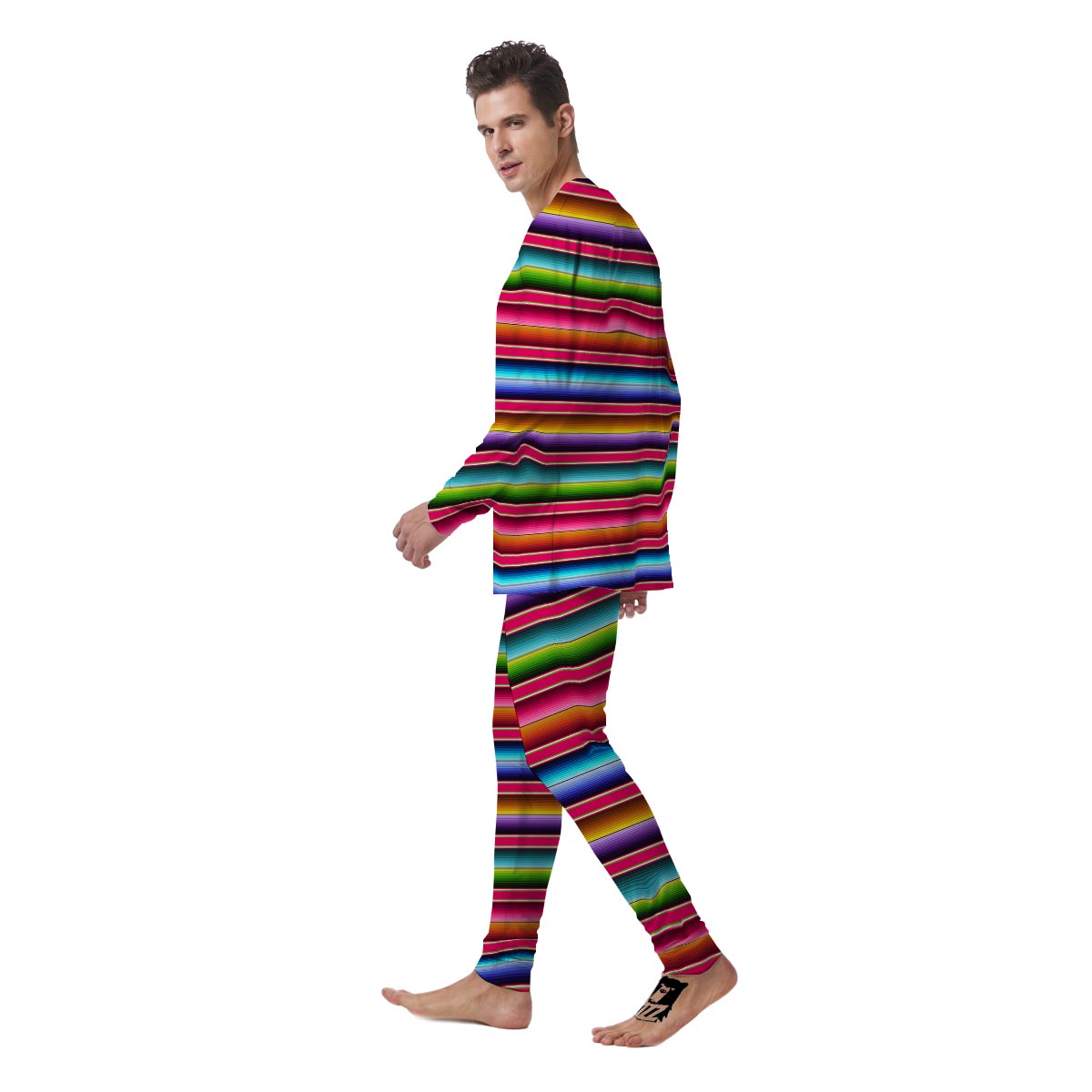 Coloful Mexican Baja Men's Pajamas-grizzshop