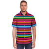 Coloful Mexican Baja Men's Short Sleeve Shirt-grizzshop