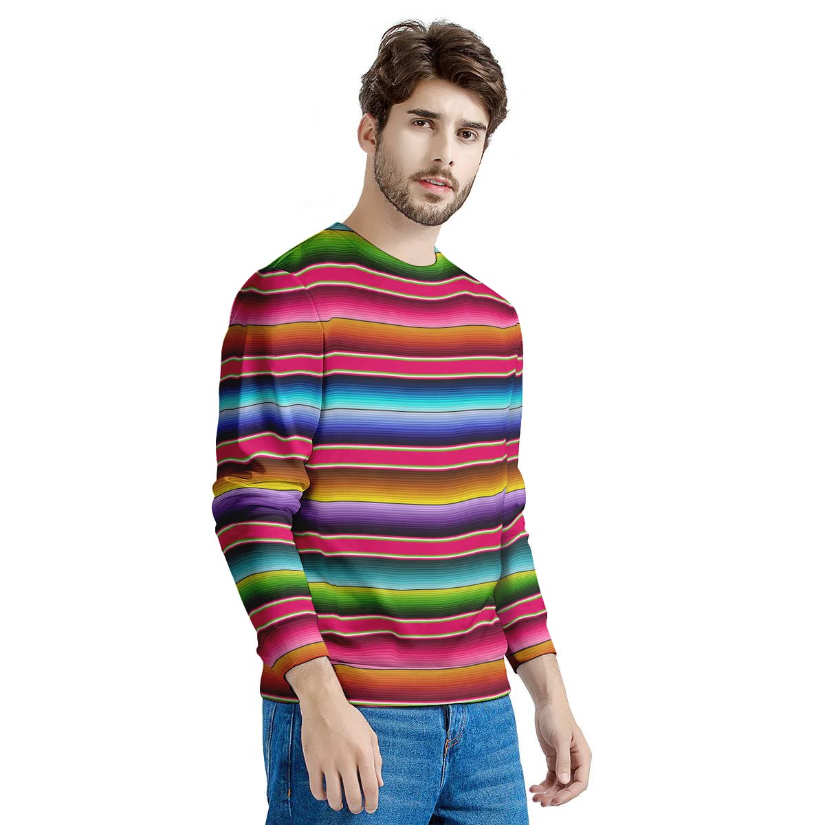 Coloful Mexican Baja Men's Sweatshirt-grizzshop