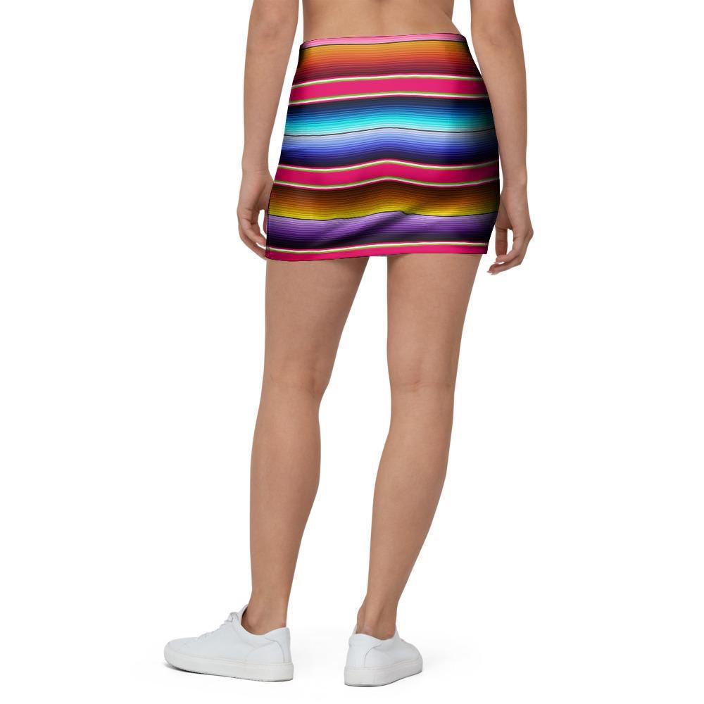 Coloful Mexican Baja Mini Skirt-grizzshop