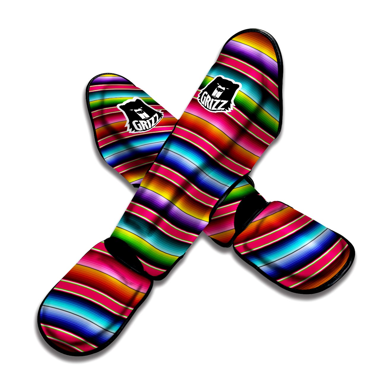 Coloful Mexican Baja Muay Thai Shin Guard-grizzshop