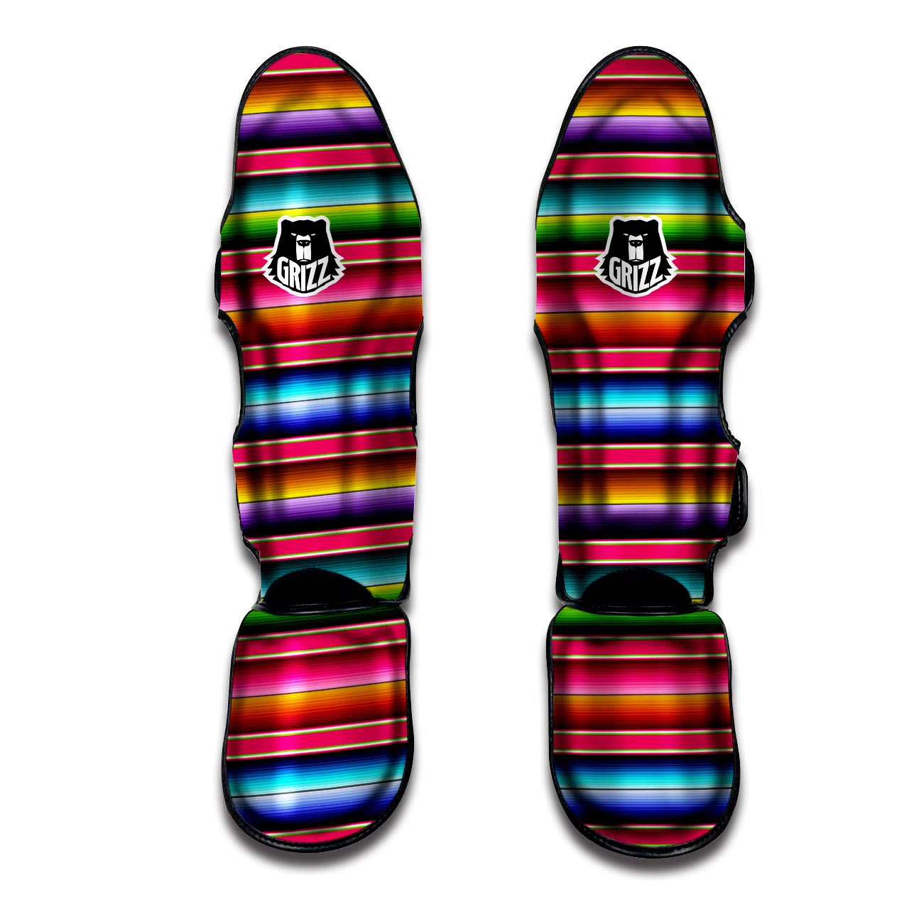 Coloful Mexican Baja Muay Thai Shin Guard-grizzshop