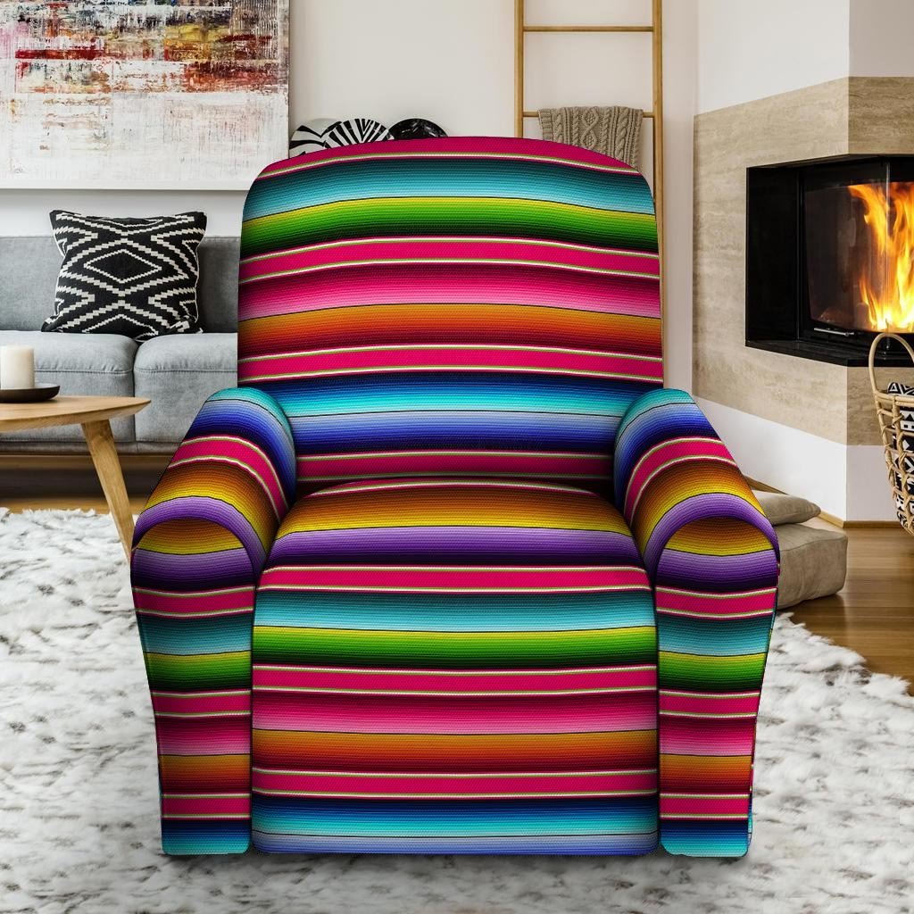 Coloful Mexican Baja Recliner Cover-grizzshop