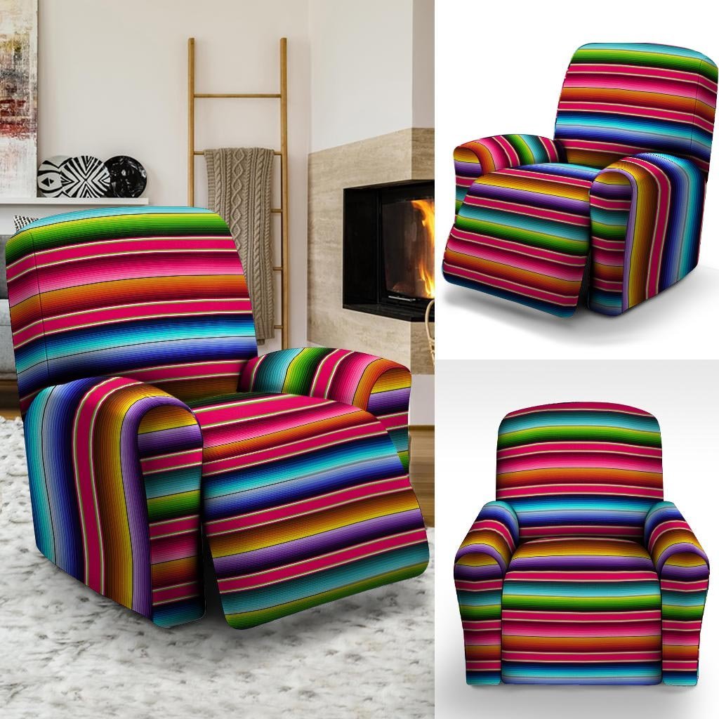 Coloful Mexican Baja Recliner Cover-grizzshop