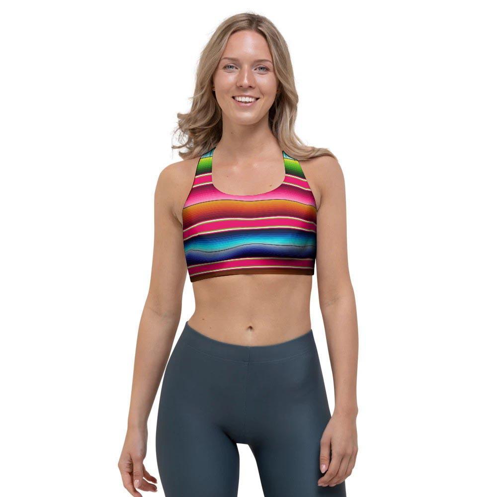 Coloful Mexican Baja Sports Bra-grizzshop