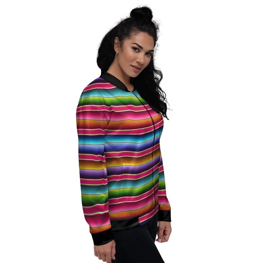 Coloful Mexican Baja Women's Bomber Jacket-grizzshop