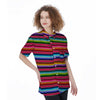 Coloful Mexican Baja Women's Short Sleeve Shirts-grizzshop