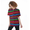 Coloful Mexican Baja Women's Short Sleeve Shirts-grizzshop