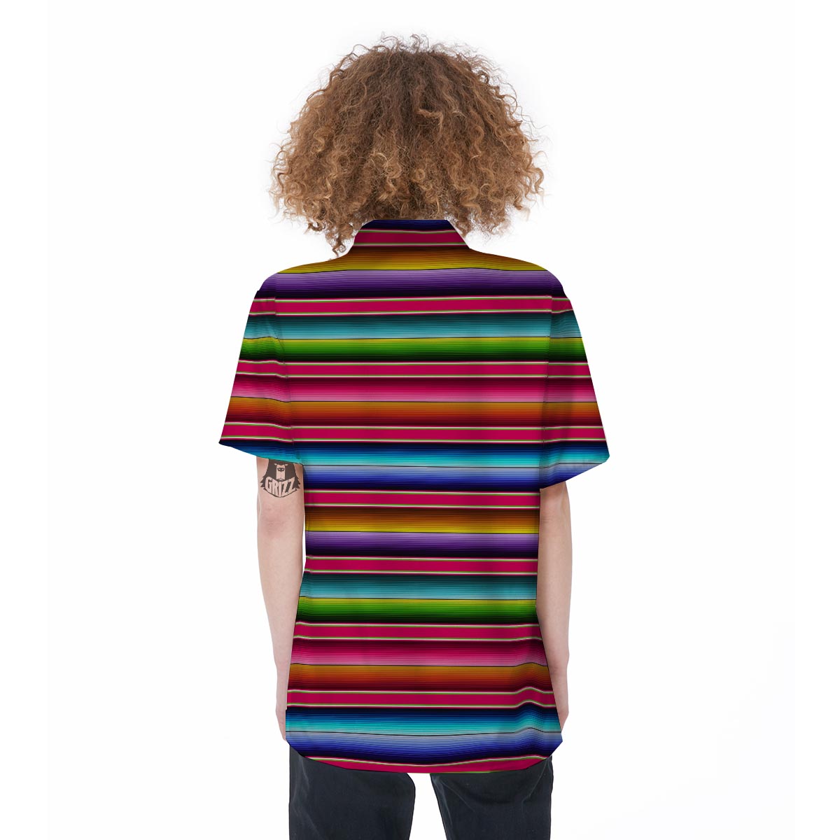 Coloful Mexican Baja Women's Short Sleeve Shirts-grizzshop