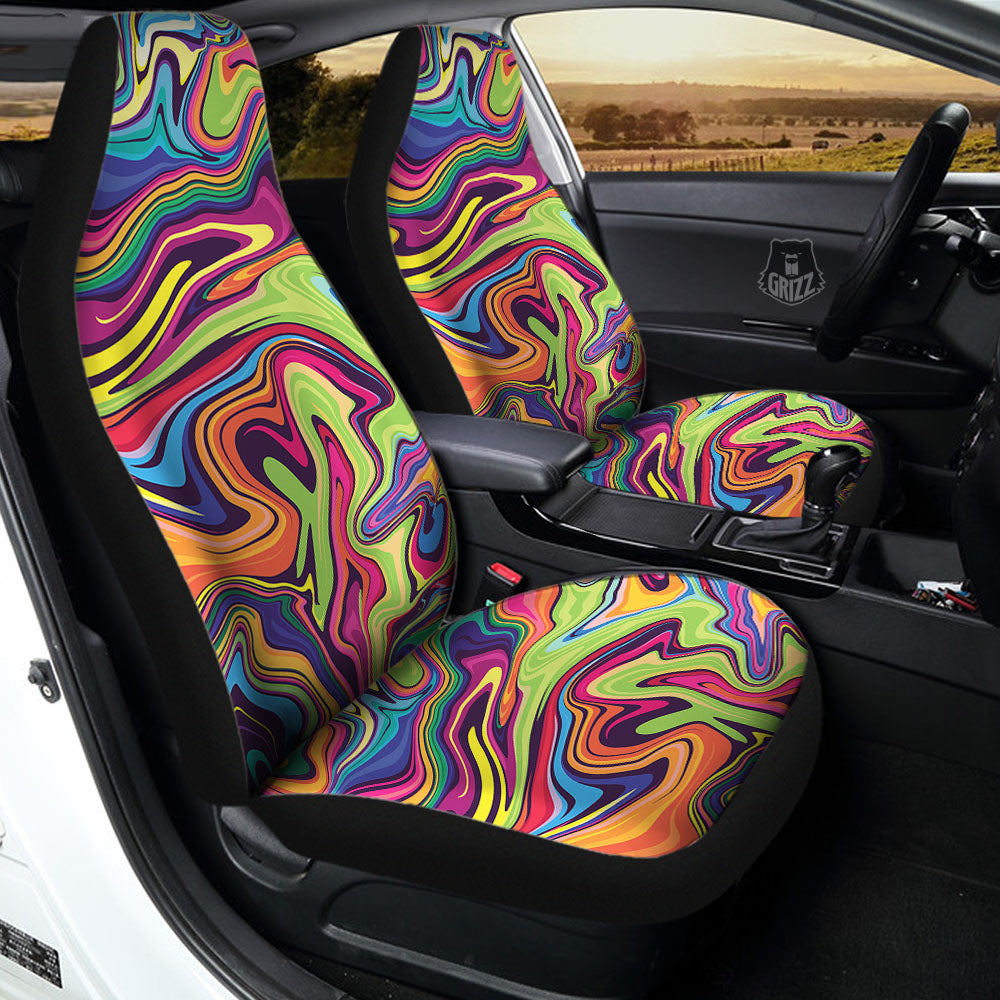 Colorfu Psychedelic Print Car Seat Covers-grizzshop