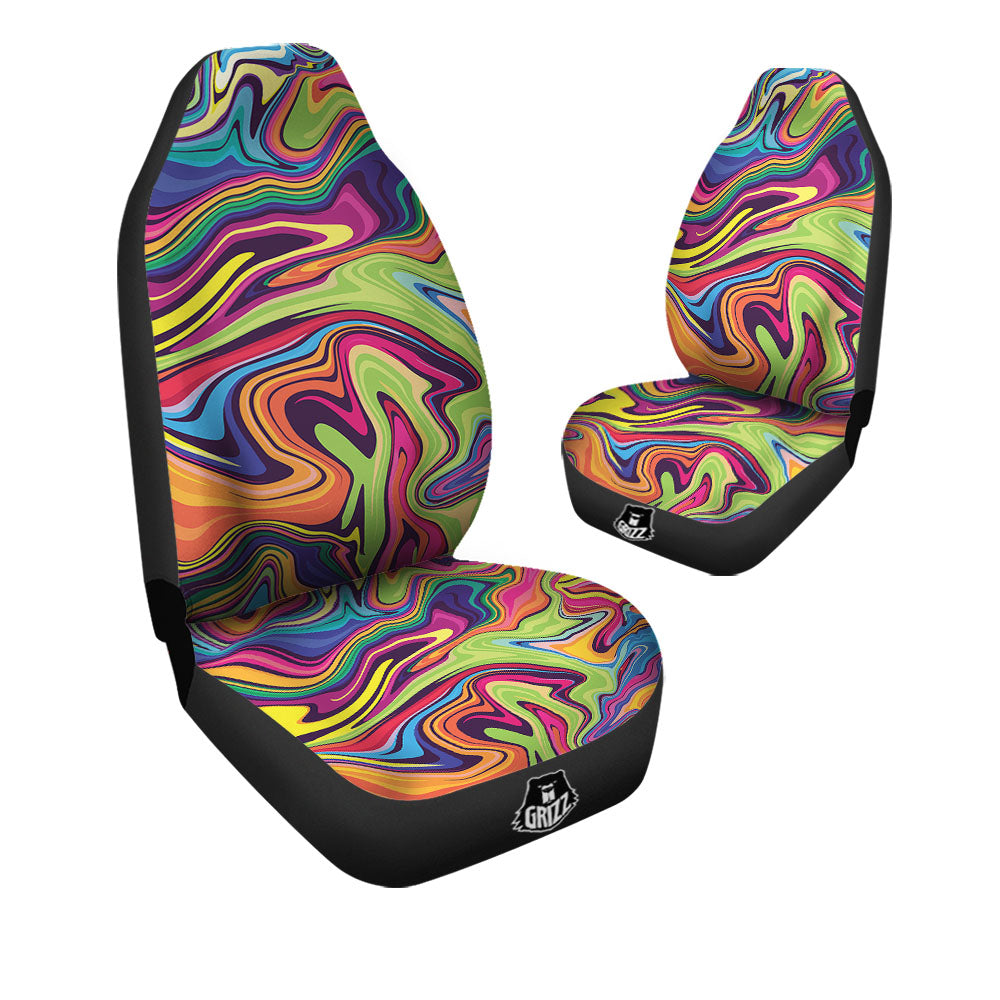 Colorfu Psychedelic Print Car Seat Covers-grizzshop