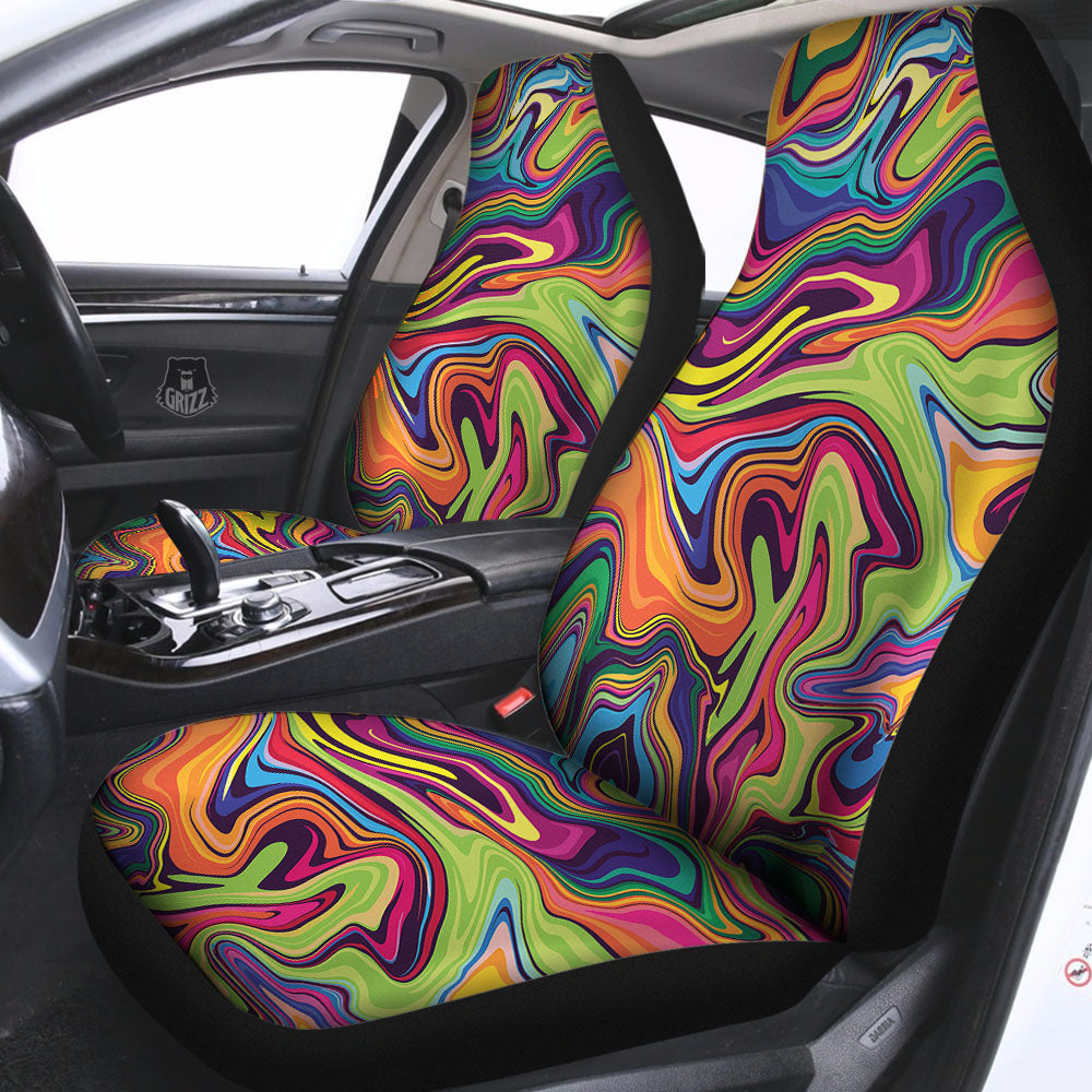 Colorfu Psychedelic Print Car Seat Covers-grizzshop