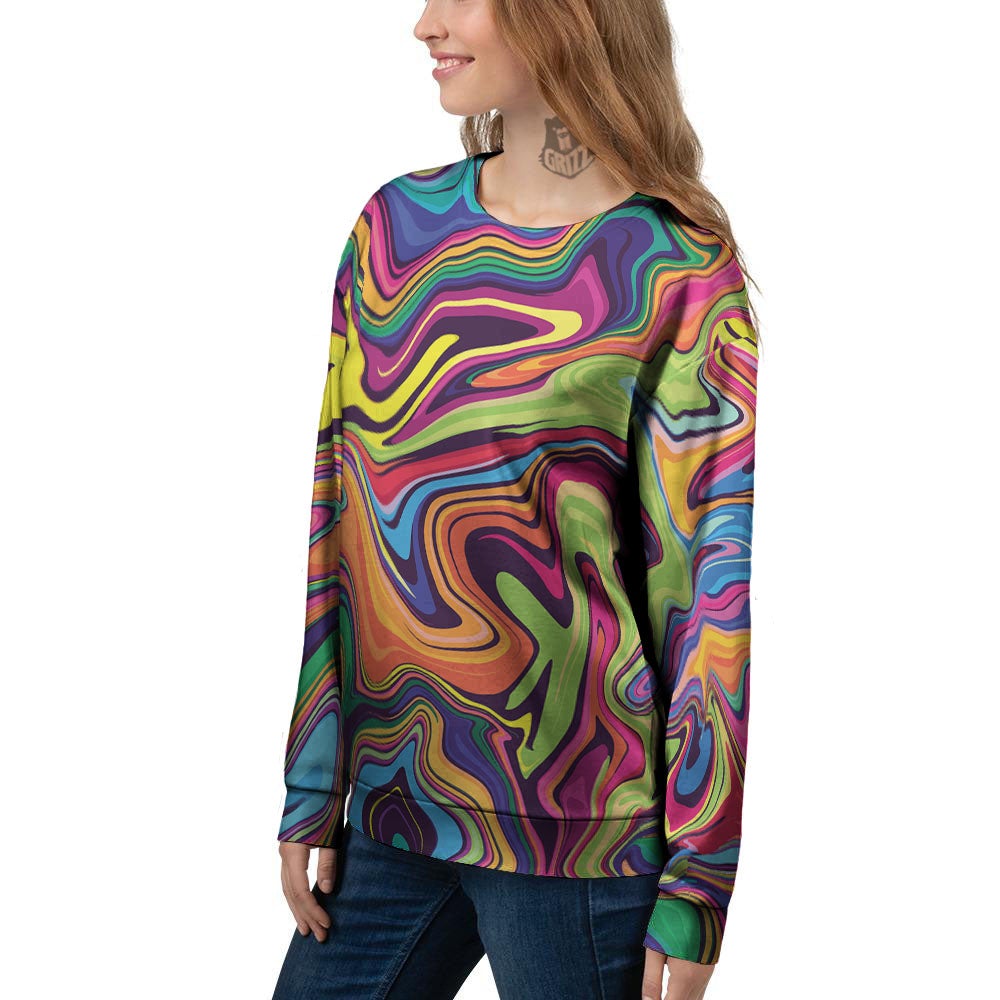 Colorfu Psychedelic Print Women's Sweatshirt-grizzshop