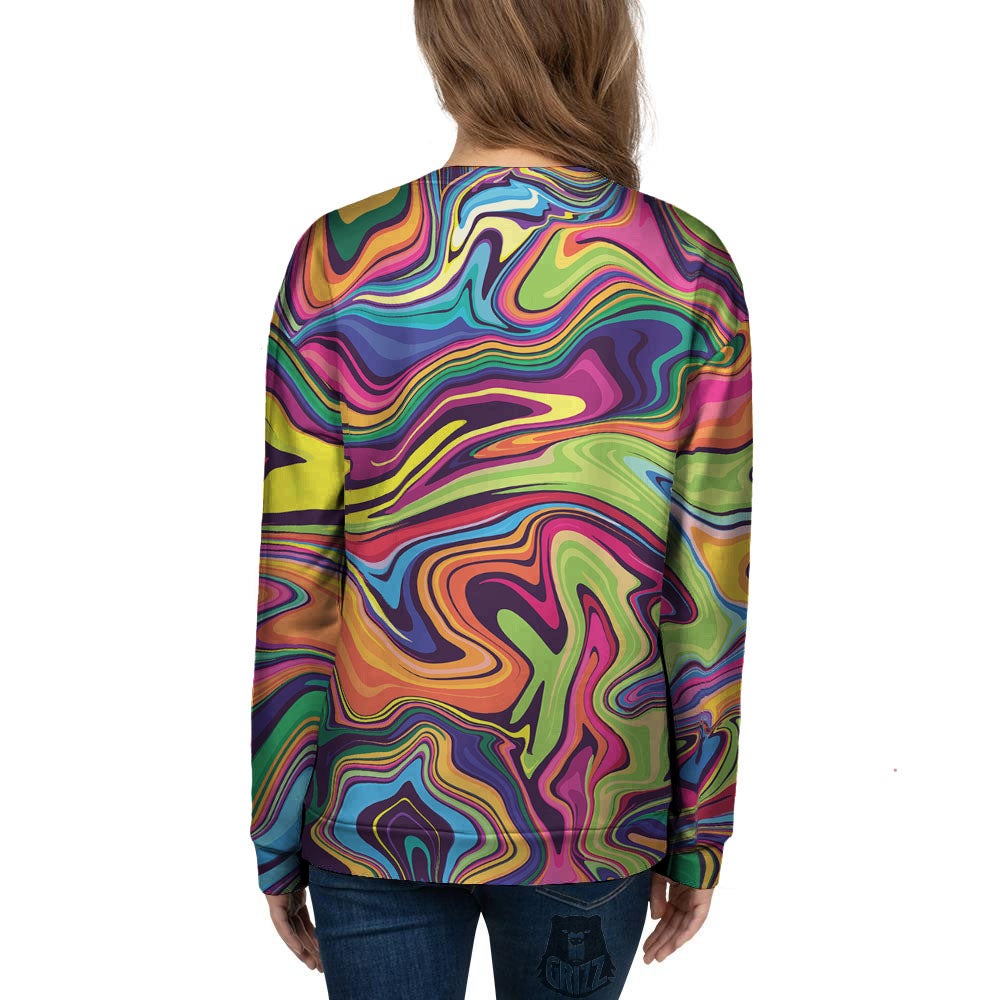 Colorfu Psychedelic Print Women's Sweatshirt-grizzshop