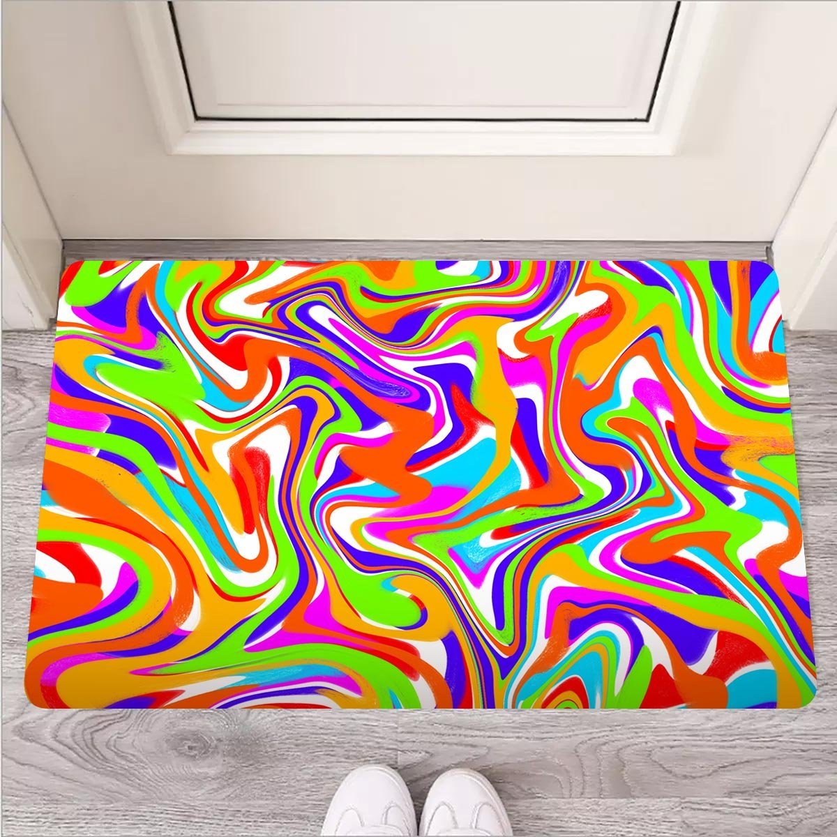 Colorful Abstract Door Mat-grizzshop