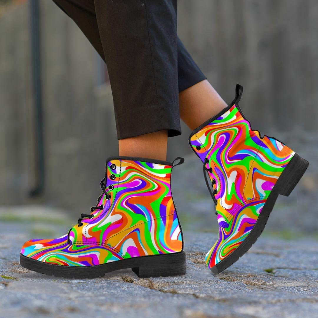 Colorful Abstract Men's Boots-grizzshop