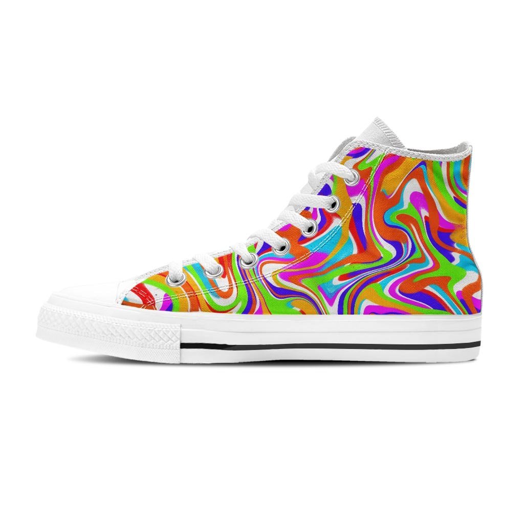 Colorful Abstract Men's High Top Shoes-grizzshop