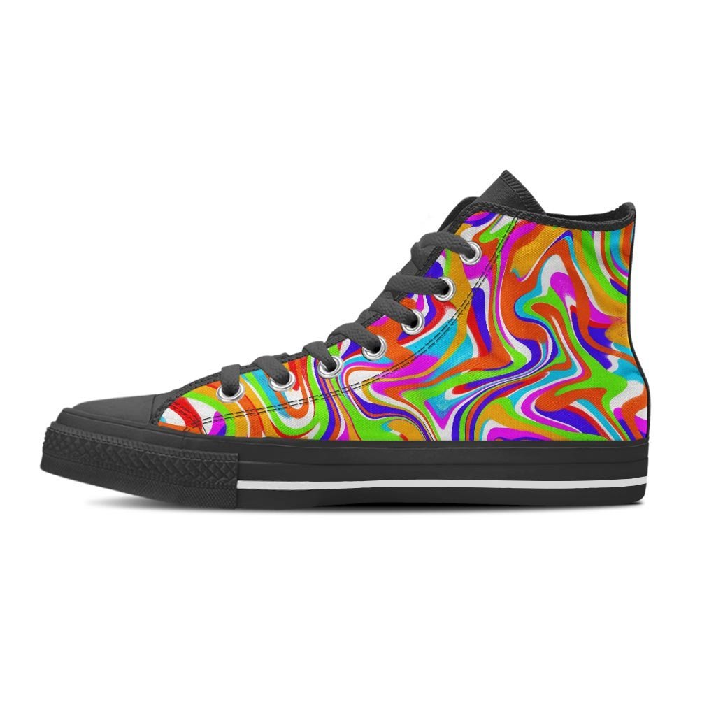 Colorful Abstract Men's High Top Shoes-grizzshop