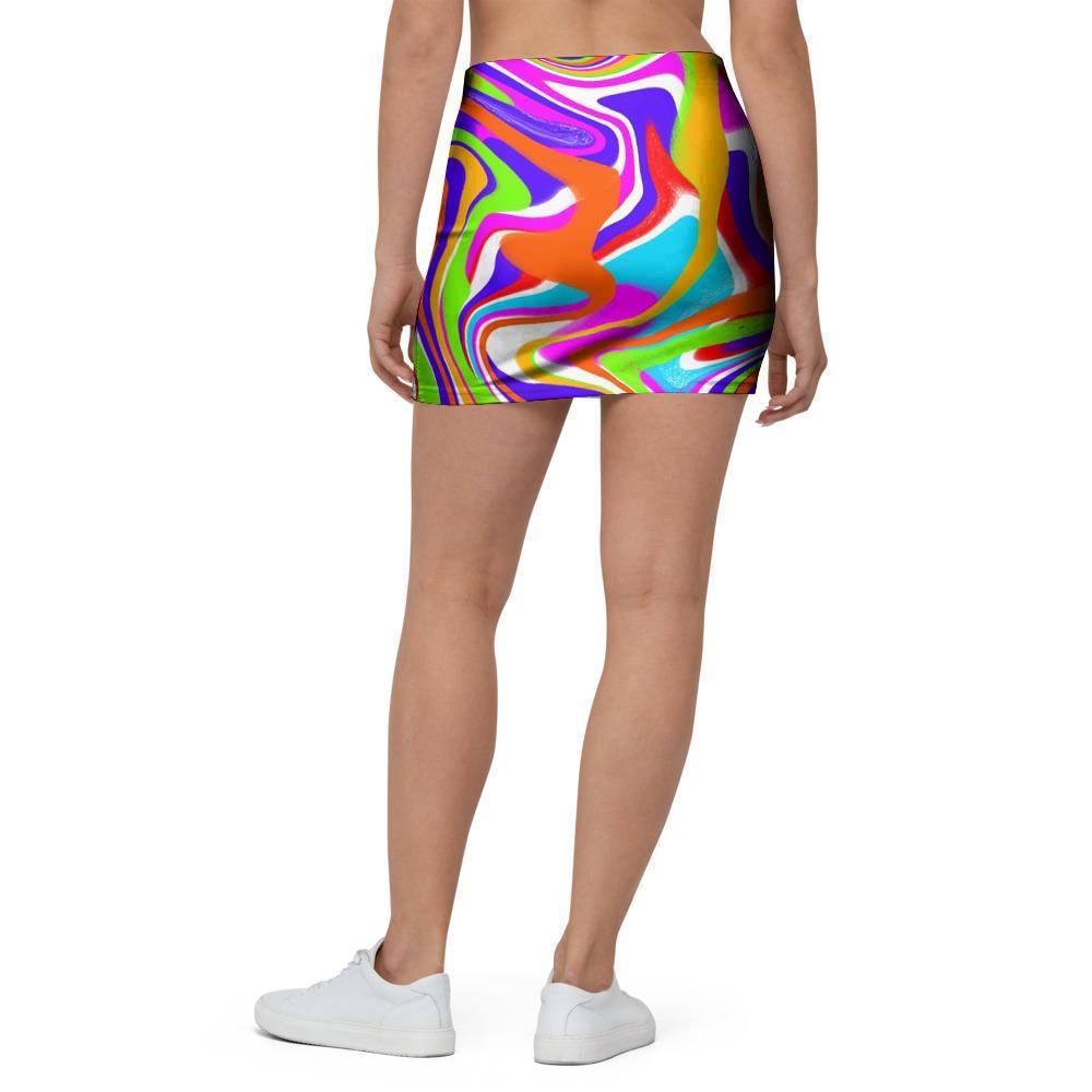 Colorful Abstract Mini Skirt-grizzshop