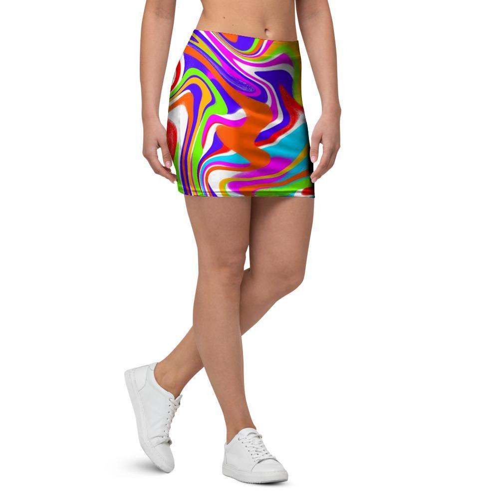 Colorful Abstract Mini Skirt-grizzshop