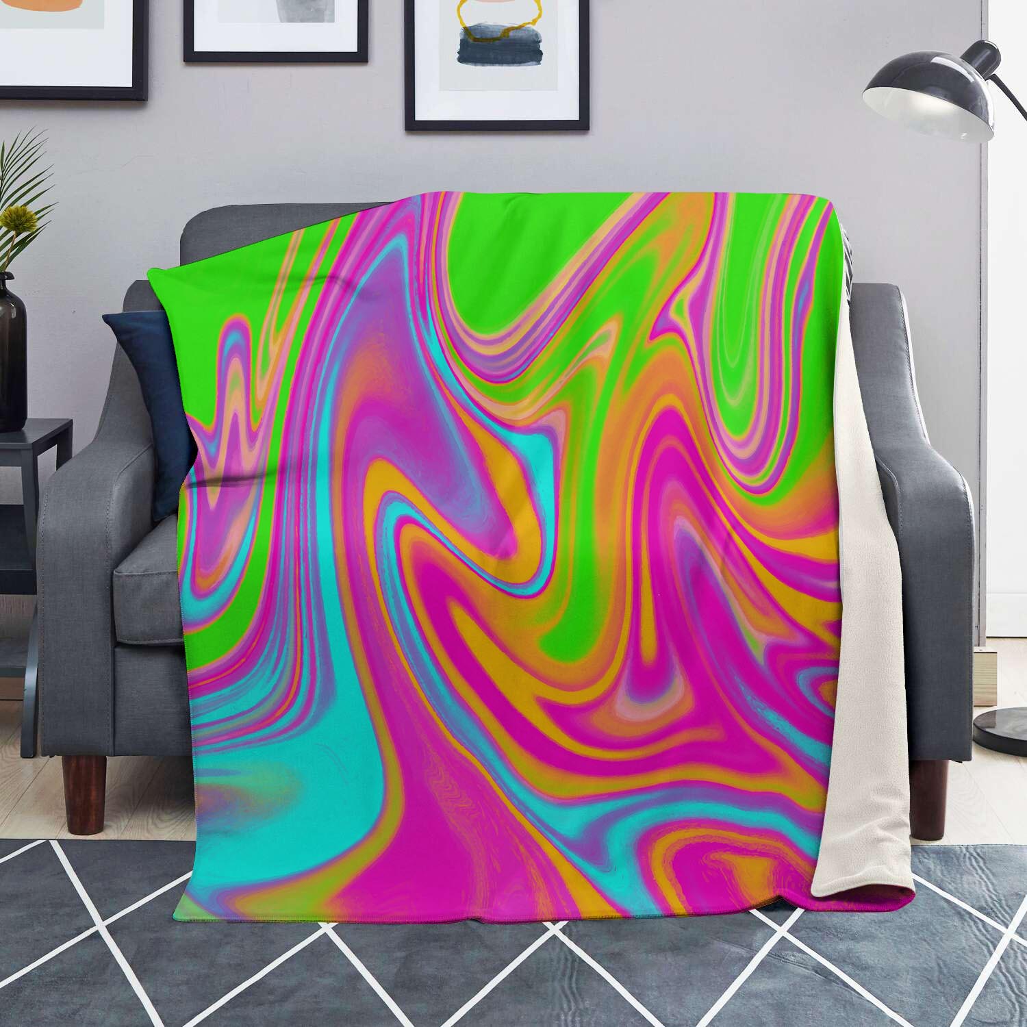 Colorful Abstract Paint Blanket-grizzshop