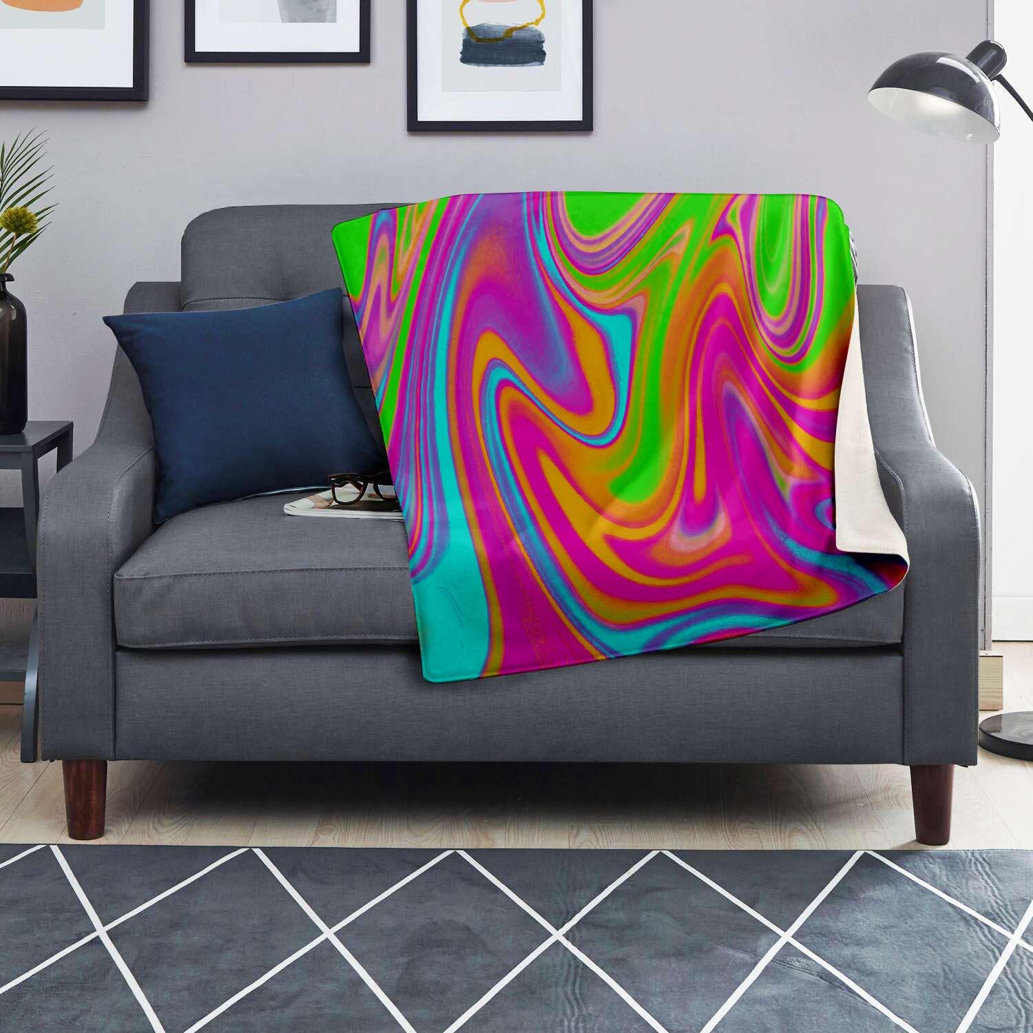 Colorful Abstract Paint Blanket-grizzshop