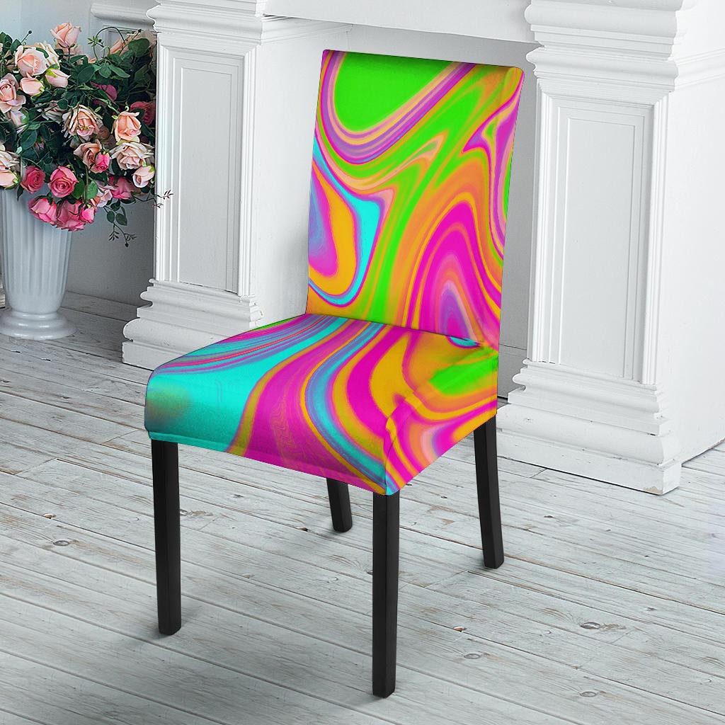 Colorful Abstract Paint Chair Cover-grizzshop