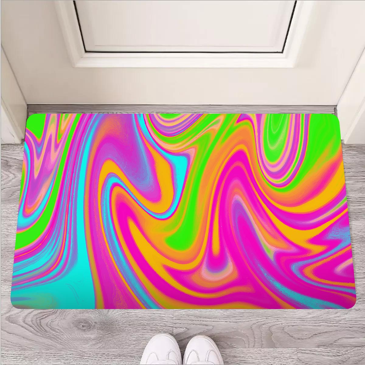 Colorful Abstract Paint Door Mat-grizzshop