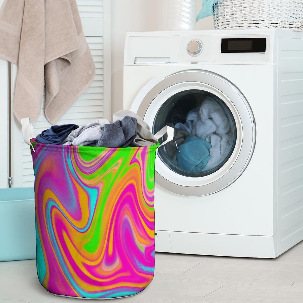 Colorful Abstract Paint Laundry Basket-grizzshop