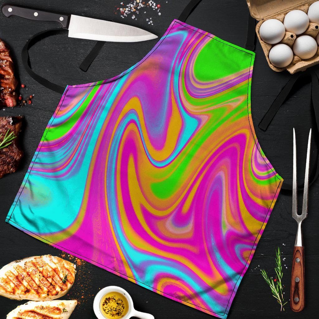 Colorful Abstract Paint Men's Apron-grizzshop