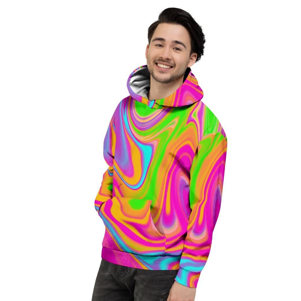 Colorful Abstract Paint Men's Hoodie-grizzshop