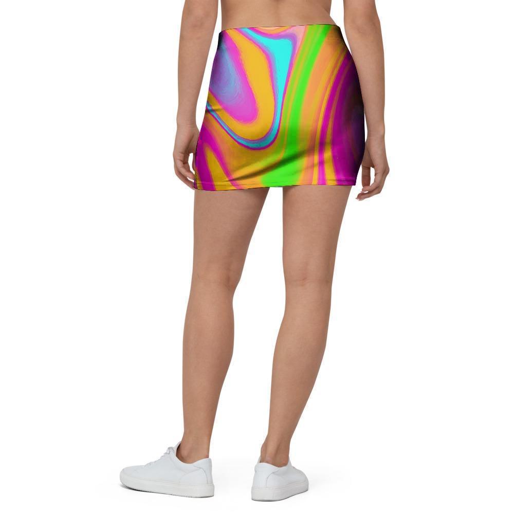 Colorful Abstract Paint Mini Skirt-grizzshop