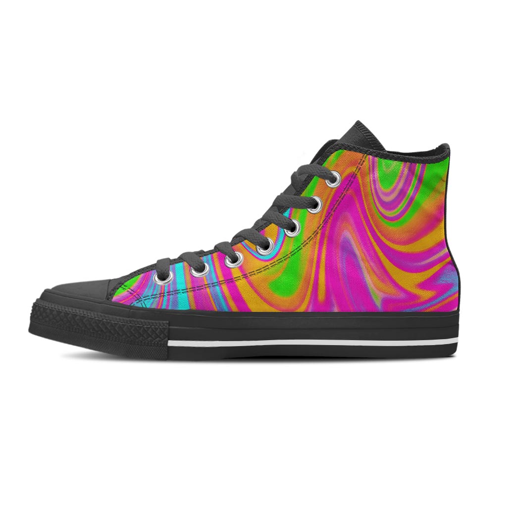 Colorful Abstract Paint Women's High Top Shoes-grizzshop