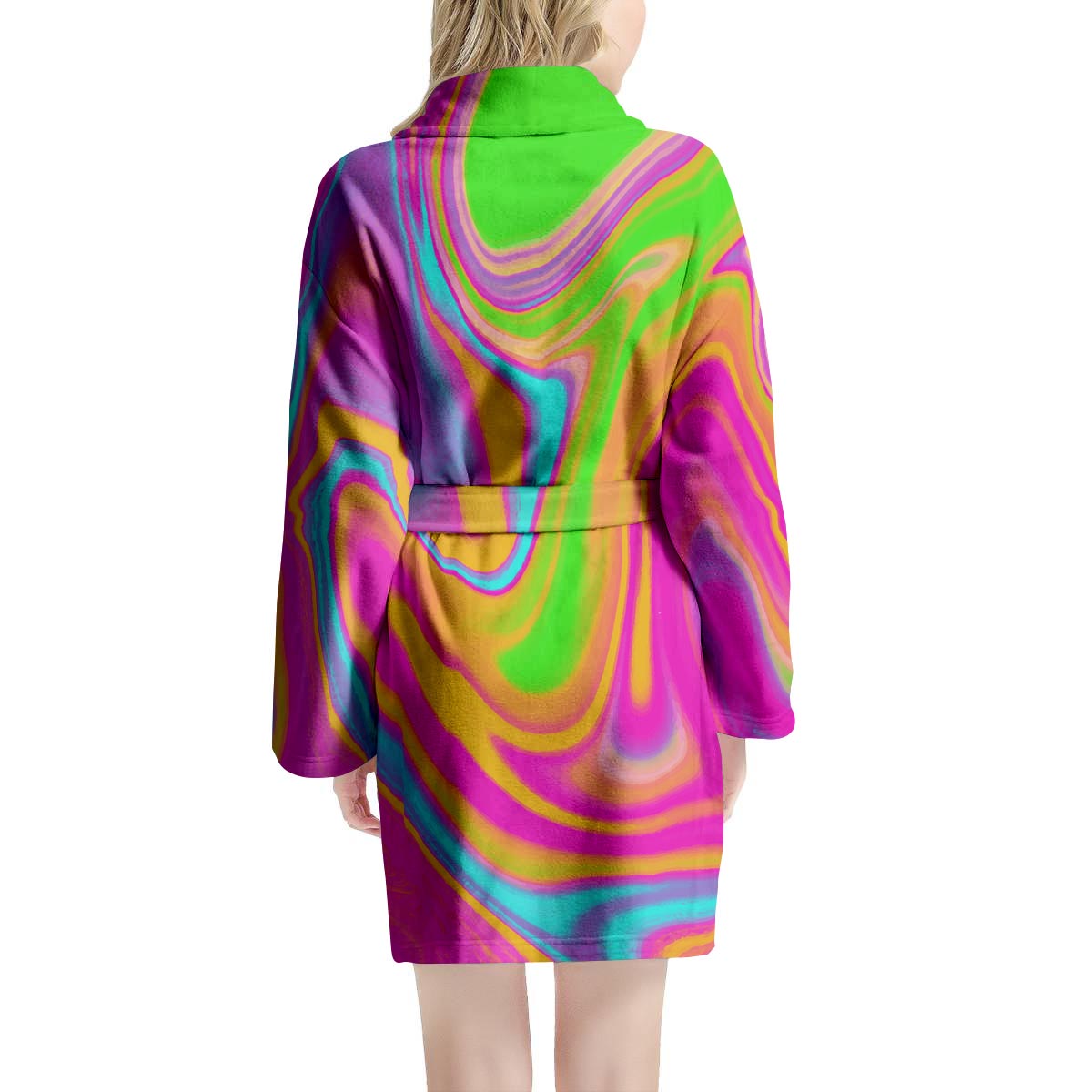 Colorful Abstract Paint Women's Robe-grizzshop