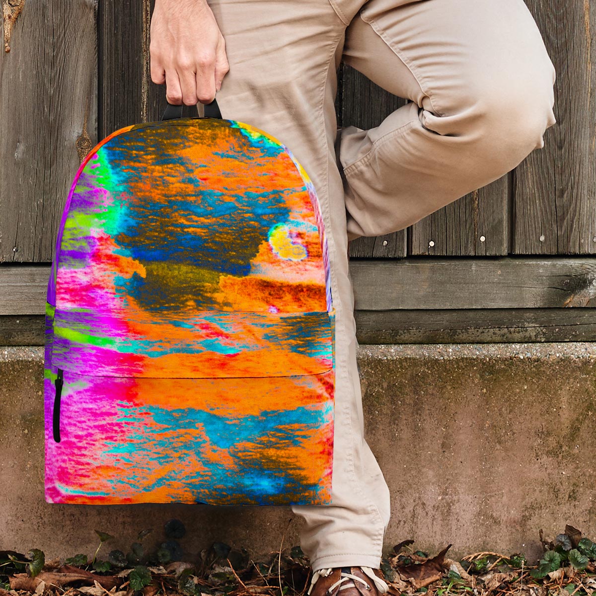 Colorful Abstract Tie Dye Backpack-grizzshop