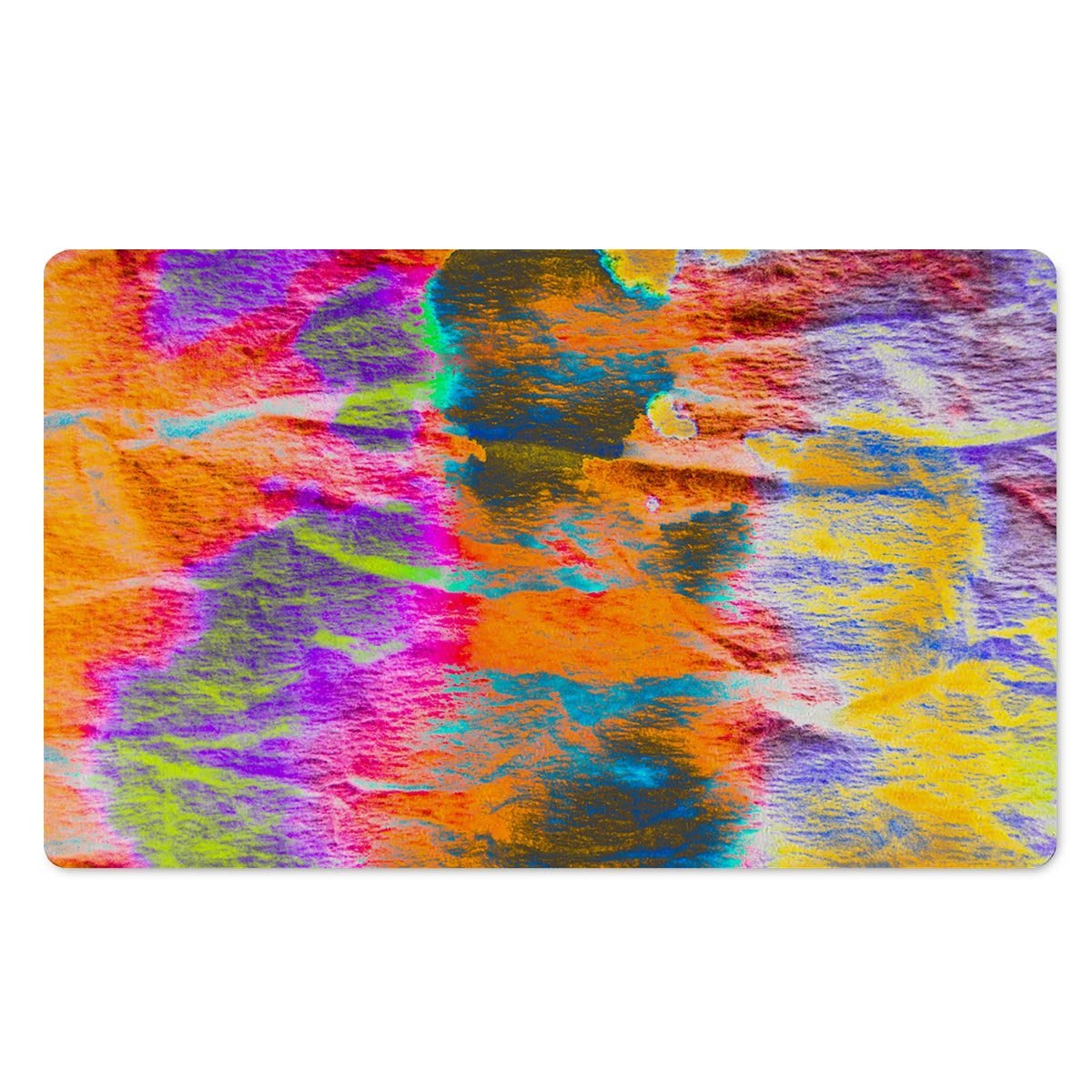 Colorful Abstract Tie Dye Door Mat-grizzshop