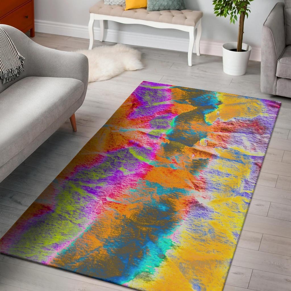 Colorful Abstract Tie Dye Floor Mat-grizzshop