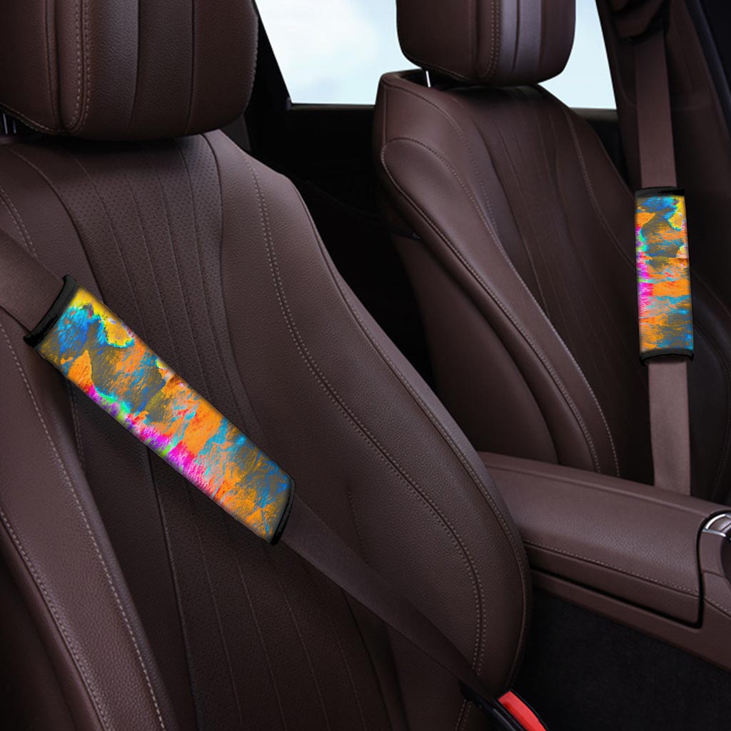 Colorful Abstract Tie Dye Seat Belt Cover-grizzshop