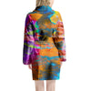 Colorful Abstract Tie Dye Women's Robe-grizzshop